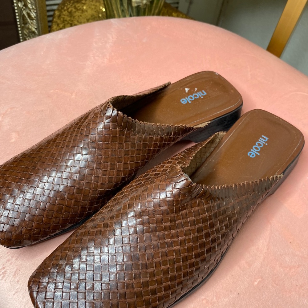 Vintage leather slip on